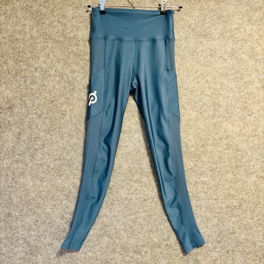 Peloton Pants Womens Small Blue High Rise Leggings Pockets Athletic USA